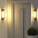 Brenor | Modern Outdoor Wall Light with Ribbed Acrylic Panel and IP68 Rating for Courtyard and Terrace