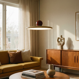 Lumelle | Bauhaus Inspired Pendant Light with Acrylic Disc and Architectural LED Lighting