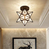 Alvessa | Star-Shaped Ceiling Light with Gold Finish for Warm Interior Lighting