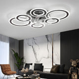 Selo | Large Ceiling Fan with Remote Control, Reversible DC Motor and Tri-Colour LED for Living Room and Bedroom