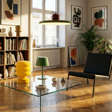 Lumelle | Bauhaus Inspired Pendant Light with Acrylic Disc and Architectural LED Lighting