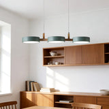 Moryn | Nordic Pendant Light with Multiple Cylinder Shades in Iron and Wood for Dining Rooms
