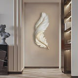 Zyvox | LED Feather Wall Art Light with Engraved Design for Bedroom and Living Room Décor