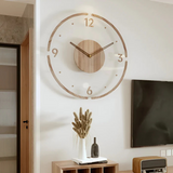 Kelora | Modern Silent Wall Clock with Acrylic and Wood