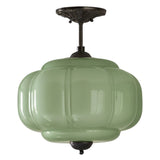 Sirela | Vintage Pumpkin Glass Pendant Light with Coloured Shades for Dining Rooms & Kitchens