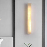 Soval | Slim Rectangular Alabaster Exterior Wall Lamp with SMD LED for Courtyard and Patio