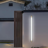 Ena | Gold Linear Outdoor Wall Light with IP65 Rating in Five Lengths for Garden, Villa and Patio