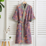 Kavyn | Lightweight Cotton Bathrobe with Vintage Print and Soft Comfort
