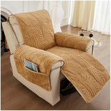 Cozique | Recliner Chair Cover Anti Slip Sofa Protector with Leaf Pattern for Living Room and Home Use