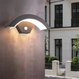 Vano | Modern Black Aluminium Outdoor Wall Light with Motion Sensor and IP65 Rating for Garden and Porch