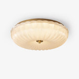 Velrixa | Luxury Glass Ceiling Light Modern LED Flush Mount with Textured Glass for Living Room and Dining Room