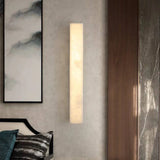 Soval | Slim Rectangular Alabaster Exterior Wall Lamp with SMD LED for Courtyard and Patio