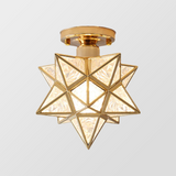 Alvessa | Star-Shaped Ceiling Light with Gold Finish for Warm Interior Lighting