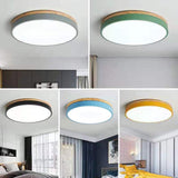 Lunara | Modern Wooden LED Ceiling Light in Natural Warm Tones
