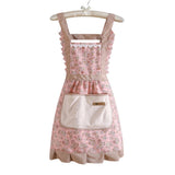 Molixa | Floral Cotton Kitchen Apron with Pockets for Cooking, Baking and Everyday Use