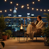 Morinex | Contemporary Glass and Metal Bioethanol Table Fireplace for Living Room and Outdoor Spaces
