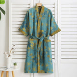 Kavyn | Lightweight Cotton Bathrobe with Vintage Print and Soft Comfort