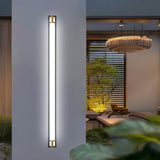Ena | Gold Linear Outdoor Wall Light with IP65 Rating in Five Lengths for Garden, Villa and Patio