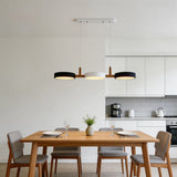 Moryn | Nordic Pendant Light with Multiple Cylinder Shades in Iron and Wood for Dining Rooms