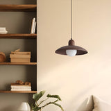 Nisellea | Wabi-Sabi Japandi Pendant Light in Walnut Finish with Warm Glow