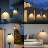 Vano | Modern Black Aluminium Outdoor Wall Light with Motion Sensor and IP65 Rating for Garden and Porch