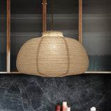 Aurevinae | Contemporary Paper Fabric Pendant Light with Soft Glow for Dining Rooms and Bedrooms