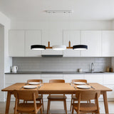 Moryn | Nordic Pendant Light with Multiple Cylinder Shades in Iron and Wood for Dining Rooms