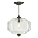 Sirela | Vintage Pumpkin Glass Pendant Light with Coloured Shades for Dining Rooms & Kitchens