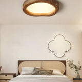 Nerelle | Rustic Wood-Look Ceiling Light with Integrated LED for Warm Interior Lighting