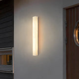 Soval | Slim Rectangular Alabaster Exterior Wall Lamp with SMD LED for Courtyard and Patio