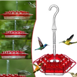 Moriel | Hanging Hummingbird Feeder with 30 Ports and Built-In Ant Guard for Garden and Patio