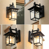 Runae | Vintage Aluminium and Glass Outdoor Wall Light with E27 Fitting for Patio, Garden and Entryway