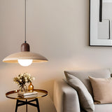 Nisellea | Wabi-Sabi Japandi Pendant Light in Walnut Finish with Warm Glow