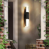 Nalo | Slim Outdoor Wall Light with IP65 Rating in Aluminium and Acrylic with Warm, Neutral or Cool White LED