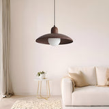 Nisellea | Wabi-Sabi Japandi Pendant Light in Walnut Finish with Warm Glow