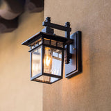 Runae | Vintage Aluminium and Glass Outdoor Wall Light with E27 Fitting for Patio, Garden and Entryway