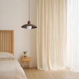 Nisellea | Wabi-Sabi Japandi Pendant Light in Walnut Finish with Warm Glow