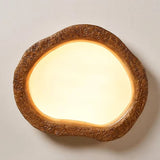 Nerelle | Rustic Wood-Look Ceiling Light with Integrated LED for Warm Interior Lighting