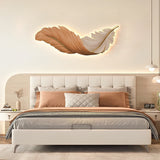 Zyvox | LED Feather Wall Art Light with Engraved Design for Bedroom and Living Room Décor