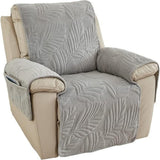 Cozique | Recliner Chair Cover Anti Slip Sofa Protector with Leaf Pattern for Living Room and Home Use