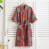 Kavyn | Lightweight Cotton Bathrobe with Vintage Print and Soft Comfort