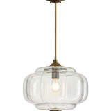 Sirela | Vintage Pumpkin Glass Pendant Light with Coloured Shades for Dining Rooms & Kitchens