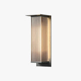 Brenor | Modern Outdoor Wall Light with Ribbed Acrylic Panel and IP68 Rating for Courtyard and Terrace
