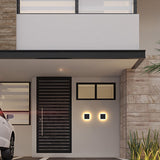 Tarev | Minimalist Round and Square Outdoor LED Wall Light with IP65 Waterproof Rating in Black or White