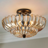 Amyra | Vintage Amber Glass Ceiling Lamp for Living Room and Bedroom