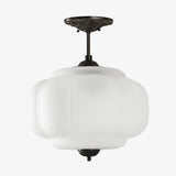 Sirela | Vintage Pumpkin Glass Pendant Light with Coloured Shades for Dining Rooms & Kitchens