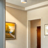 Velari | Minimalist Porcelain Flush Mount Ceiling Light with Gold Finish for Kitchens, Bedrooms & Hallways