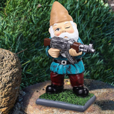 Marain | Military Garden Gnome Statue in Resin with Camouflage Outfit for Garden, Patio and Balcony