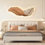 Zyvox | LED Feather Wall Art Light with Engraved Design for Bedroom and Living Room Décor