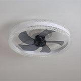 Luno | Crystal Ceiling Fan with LED Light, 6-Speed DC Motor and Dual Layer Design for Living Room and Bedroom